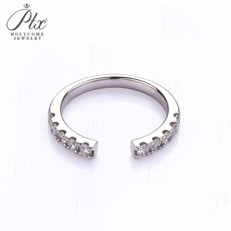 14k gold f color halo rings