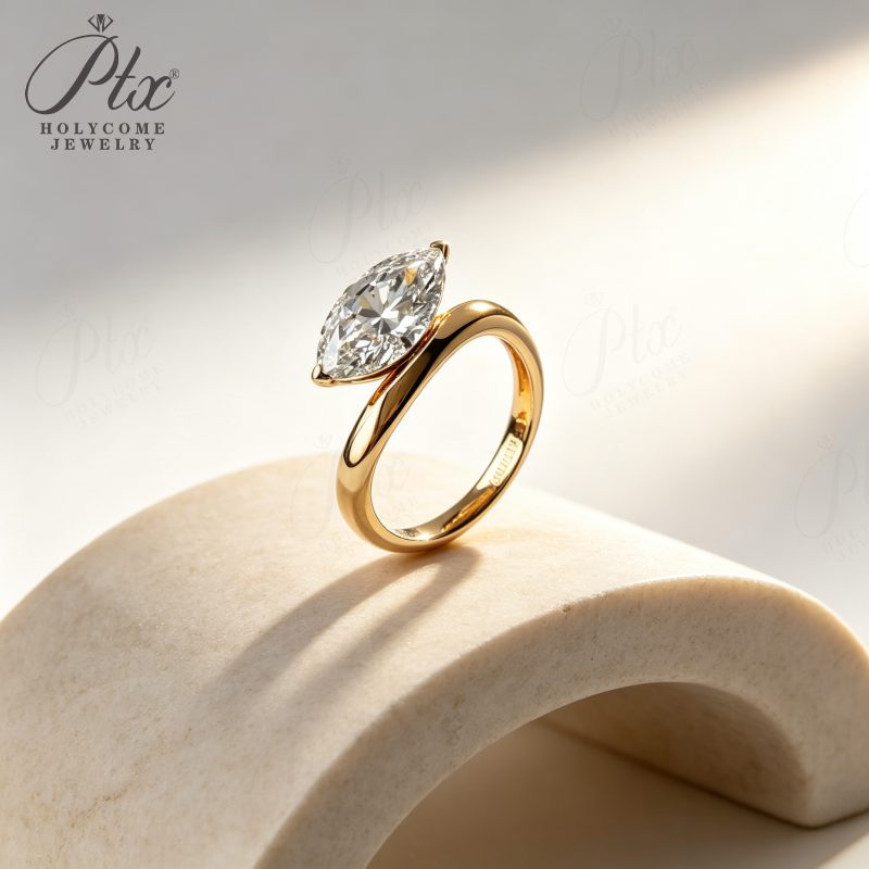minimalist moissanite diamond engagement ring